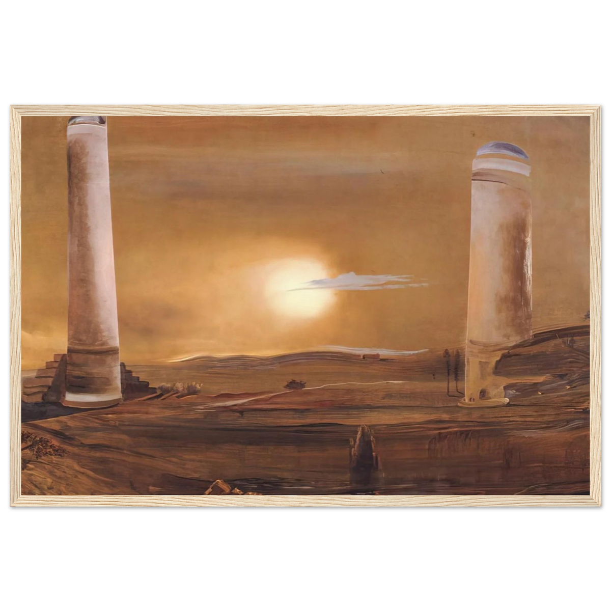 THE TOWERS Framed Poster | Salvador Dali Framed Prints Wall Art | Salvador Dali Store