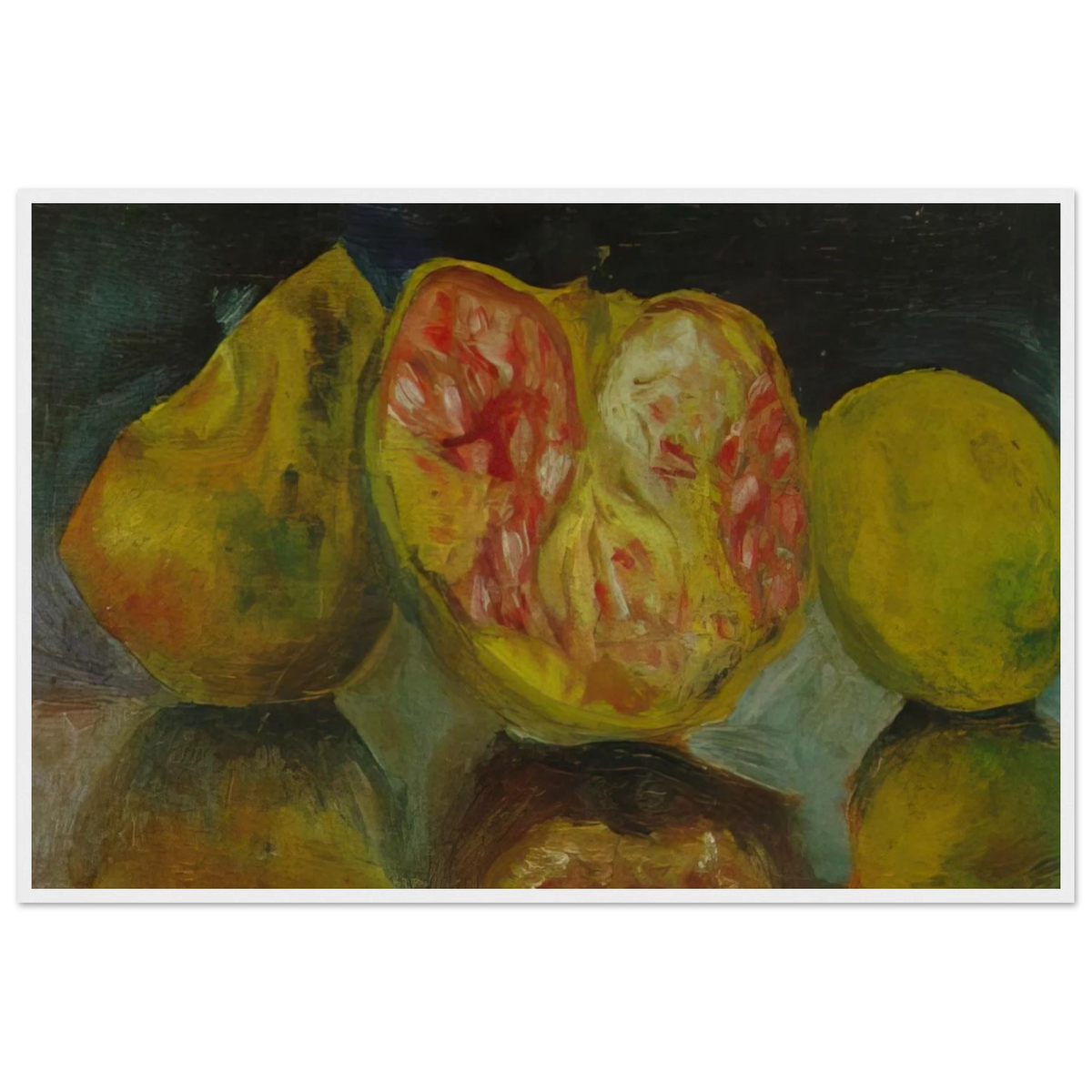 STILL LIFE POMEGRANATES Framed Poster | Salvador Dali Framed Prints Wall Art | Salvador Dali Store