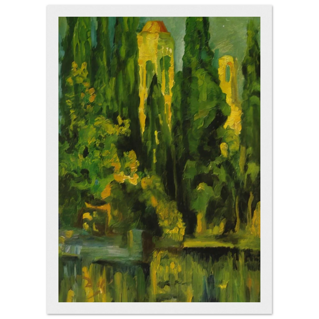 VILABERTRIN CHURCH TOWER 1919 Framed Poster | Salvador Dali Framed Prints Wall Art | Salvador Dali Store