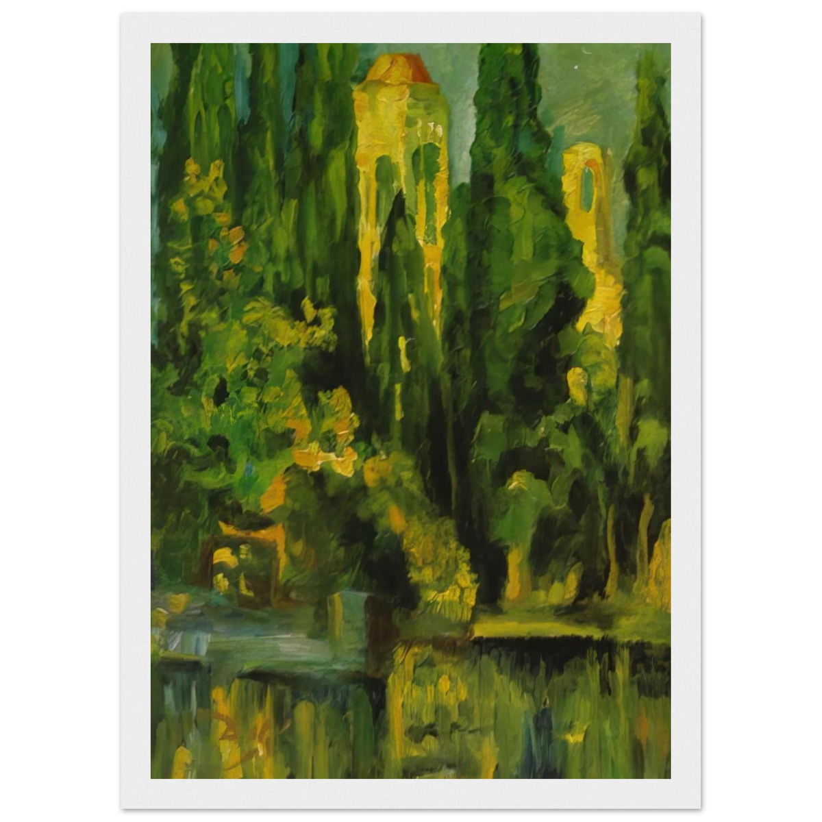 VILABERTRIN CHURCH TOWER 1919 Framed Poster | Salvador Dali Framed Prints Wall Art | Salvador Dali Store