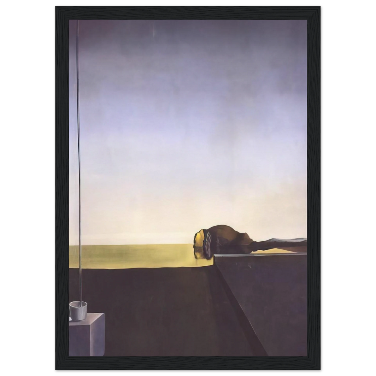 THE TRUE PAINTING OF THE ISLE OF THE DEAD BY ARNOLD B%C3%B6CKLIN AT THE HOUR OF THE ANGELUS Framed Poster | Salvador Dali Framed Prints Wall Art | Salvador Dali Store
