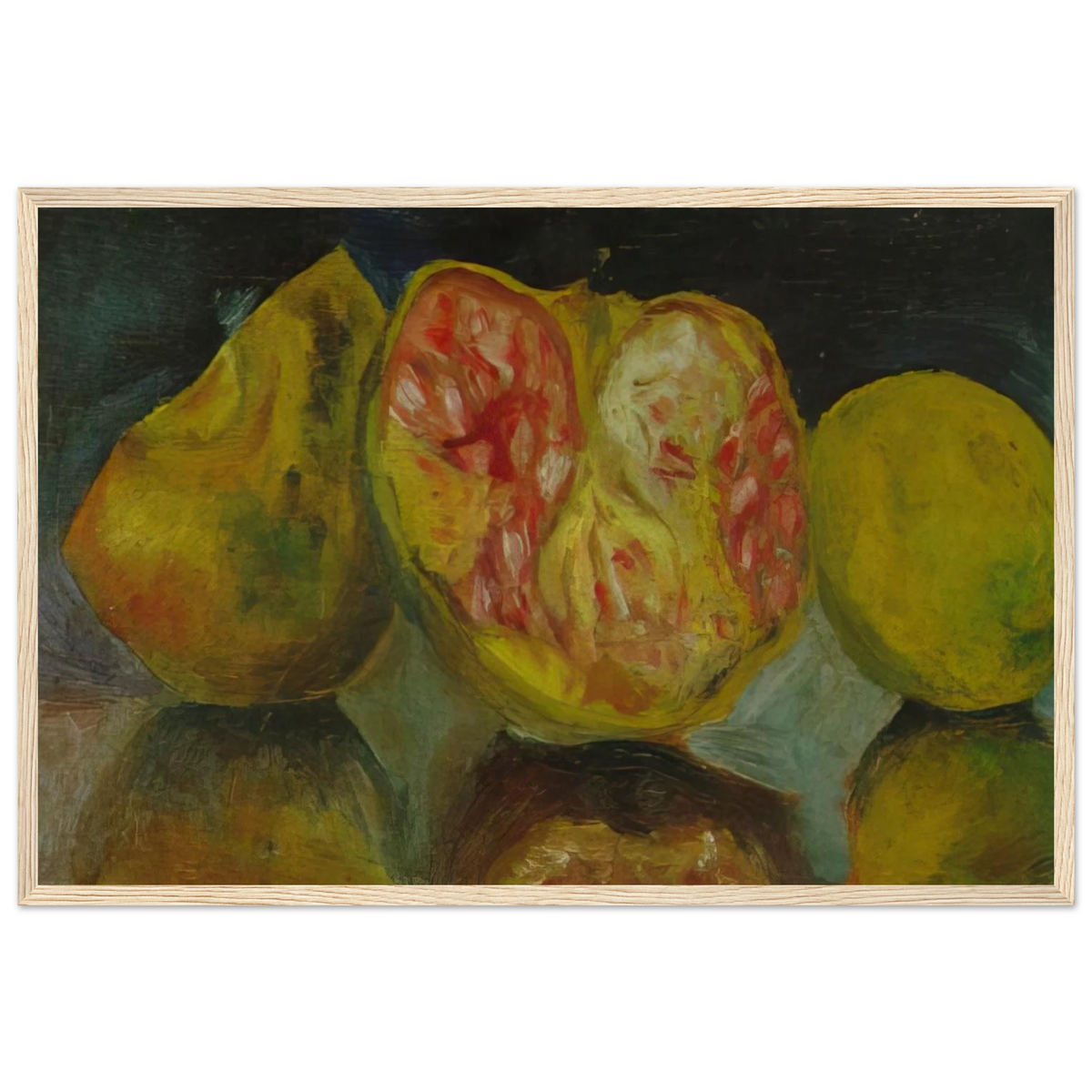 STILL LIFE POMEGRANATES Framed Poster | Salvador Dali Framed Prints Wall Art | Salvador Dali Store