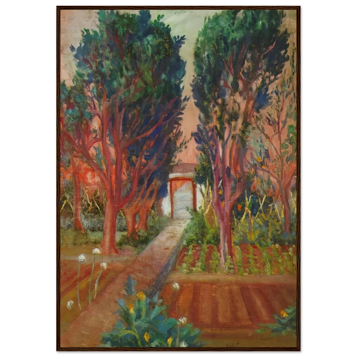 THE VEGETABLE GARDEN OF LLANER Framed Poster | Salvador Dali Framed Prints Wall Art | Salvador Dali Store