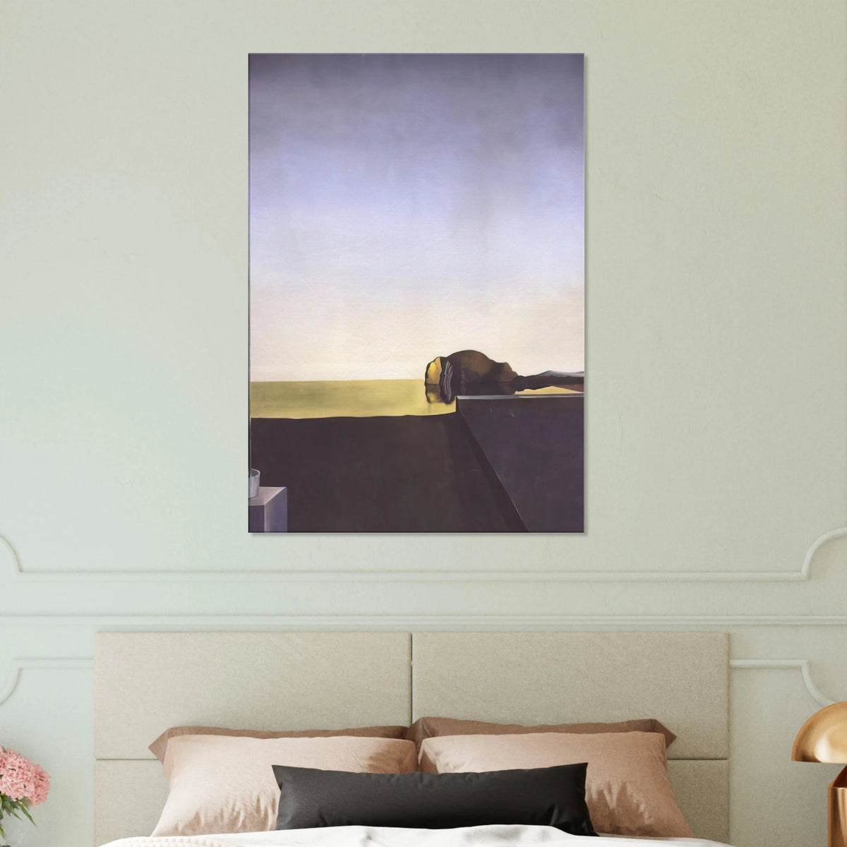 THE TRUE PAINTING OF THE ISLE OF THE DEAD BY ARNOLD B%C3%B6CKLIN AT THE HOUR OF THE ANGELUS Canvas | Salvador Dali Canvas | Salvador Dali Store