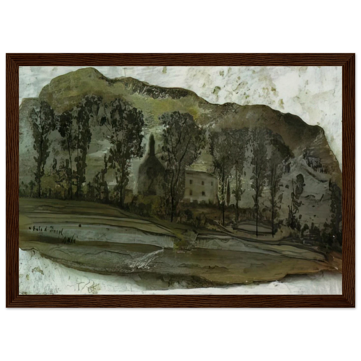 VIEW OF PUBOL Framed Poster | Salvador Dali Framed Prints Wall Art | Salvador Dali Store