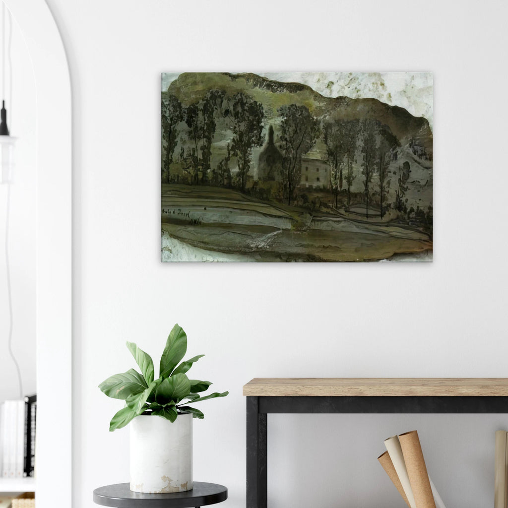 VIEW OF PUBOL Canvas | Salvador Dali Canvas | Salvador Dali Store