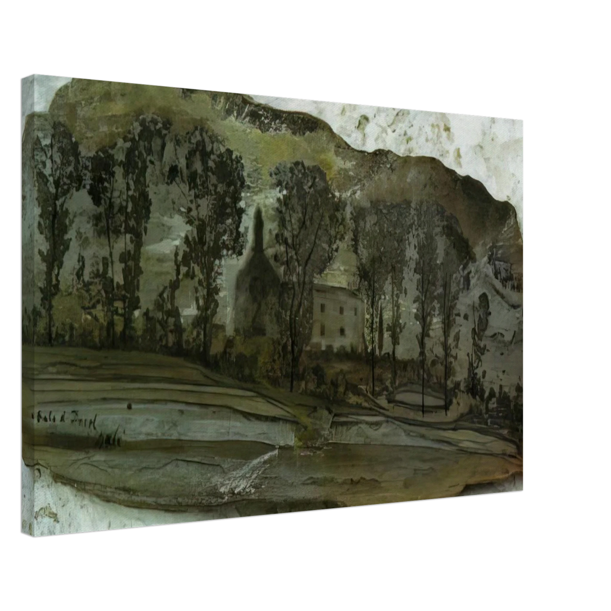 VIEW OF PUBOL Canvas | Salvador Dali Canvas | Salvador Dali Store
