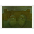 UNTITLED BRIDGE WITH REFLECTIONS SKETCH FOR A DUAL IMAGE PICTURE UNFINISHED Framed Poster | Salvador Dali Framed Prints Wall Art | Salvador Dali Store