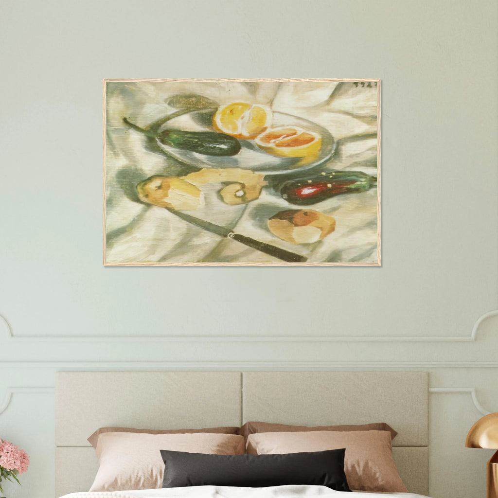 STILL LIFE WITH AUBERGINES Framed Poster | Salvador Dali Framed Prints Wall Art | Salvador Dali Store