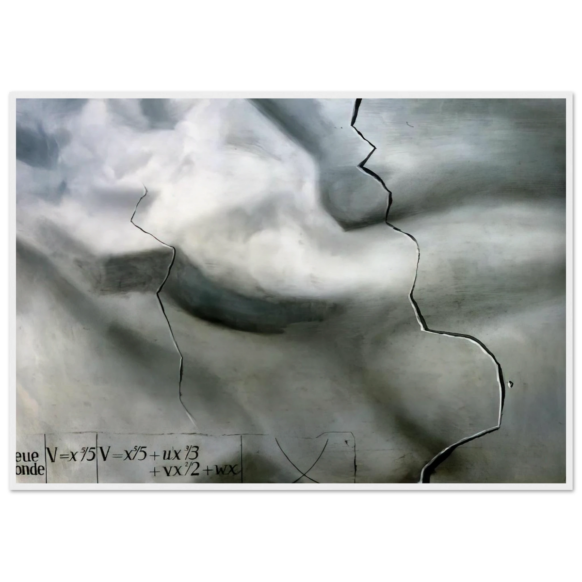 TOPOLOGICAL ABDUCTION OF EUROPE HOMAGE TO RENE THOM Framed Poster | Salvador Dali Framed Prints Wall Art | Salvador Dali Store