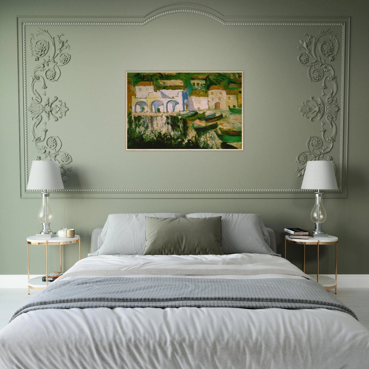 VIEW OF PORTDOGUE PORT ALUGER Framed Poster | Salvador Dali Framed Prints Wall Art | Salvador Dali Store
