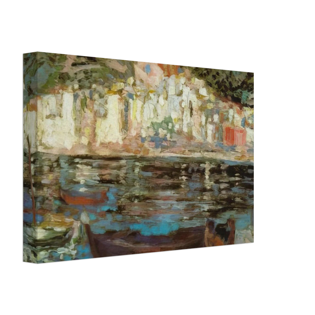 VIEW OF CADAQUES FROM PLAYA POAL Canvas | Salvador Dali Canvas | Salvador Dali Store