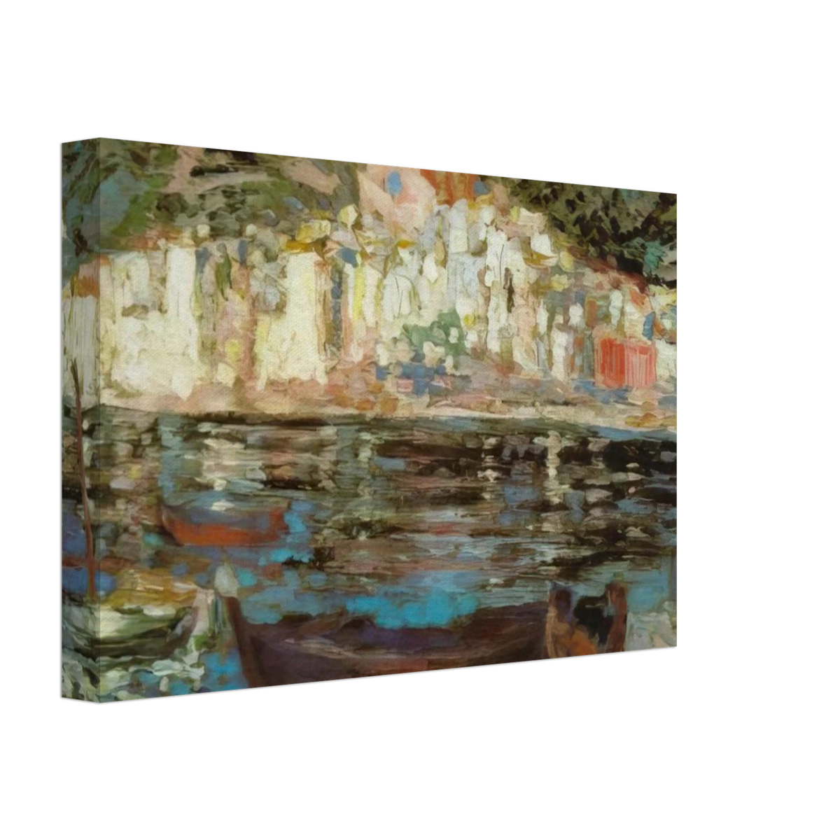 VIEW OF CADAQUES FROM PLAYA POAL Canvas | Salvador Dali Canvas | Salvador Dali Store