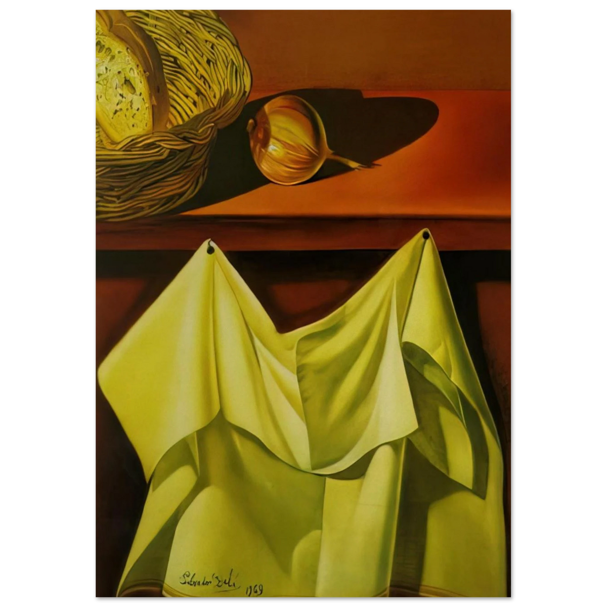 UNTITLED STILL LIFE WITH WHITE CLOTH Poster | Salvador Dali Poster | Salvador Dali Store
