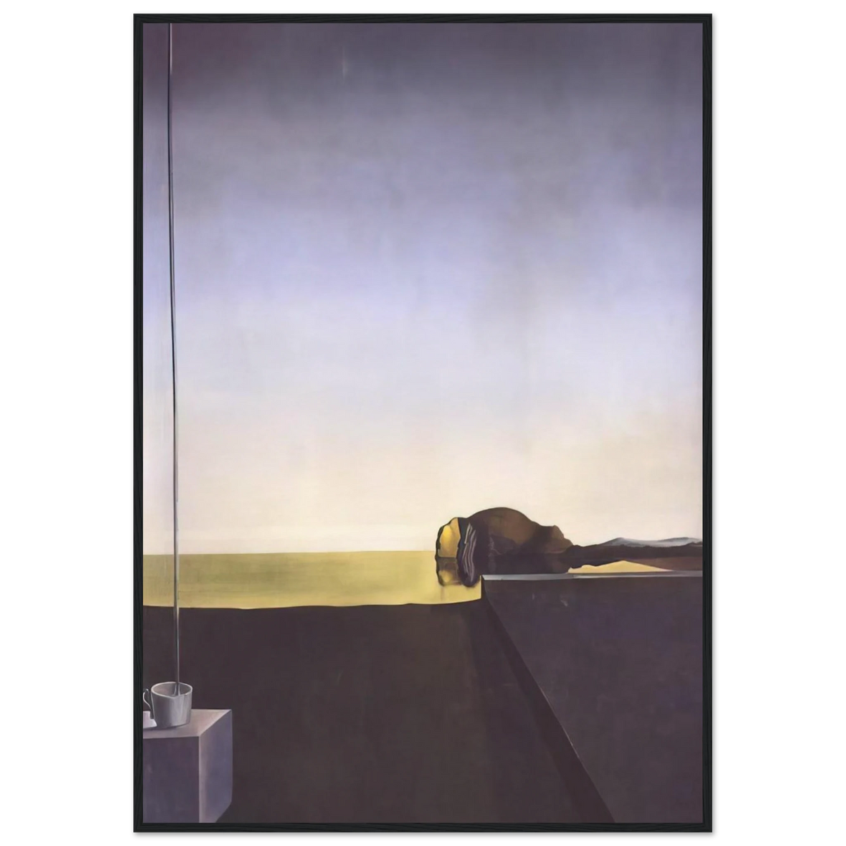 THE TRUE PAINTING OF THE ISLE OF THE DEAD BY ARNOLD B%C3%B6CKLIN AT THE HOUR OF THE ANGELUS Framed Poster | Salvador Dali Framed Prints Wall Art | Salvador Dali Store