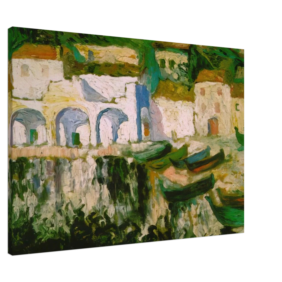 VIEW OF PORTDOGUE PORT ALUGER Canvas | Salvador Dali Canvas | Salvador Dali Store