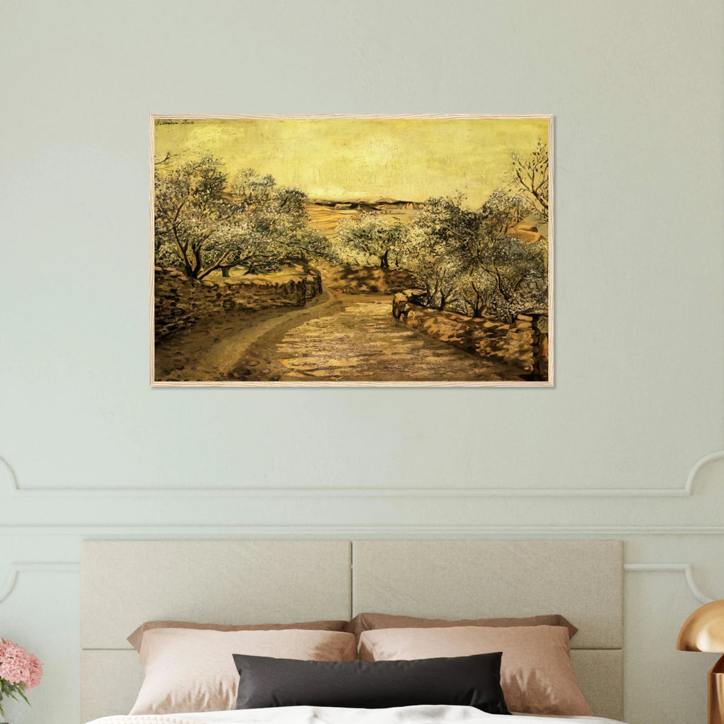 THE LANE TO PORT LLIGAT WITH VIEW OF CAP CREUS Framed Poster | Salvador Dali Framed Prints Wall Art | Salvador Dali Store