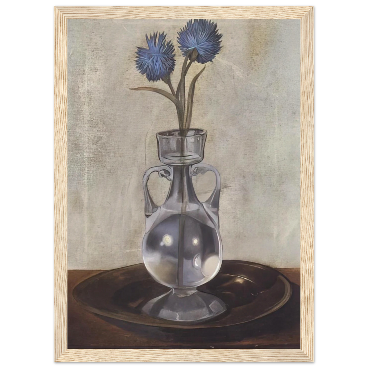 THE VASE OF CORNFLOWERS Framed Poster | Salvador Dali Framed Prints Wall Art | Salvador Dali Store