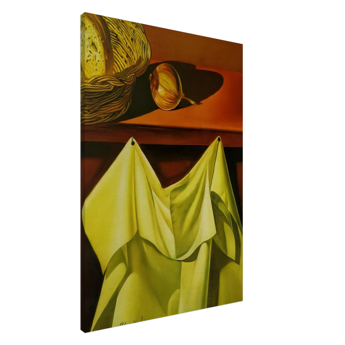 UNTITLED STILL LIFE WITH WHITE CLOTH Canvas | Salvador Dali Canvas | Salvador Dali Store