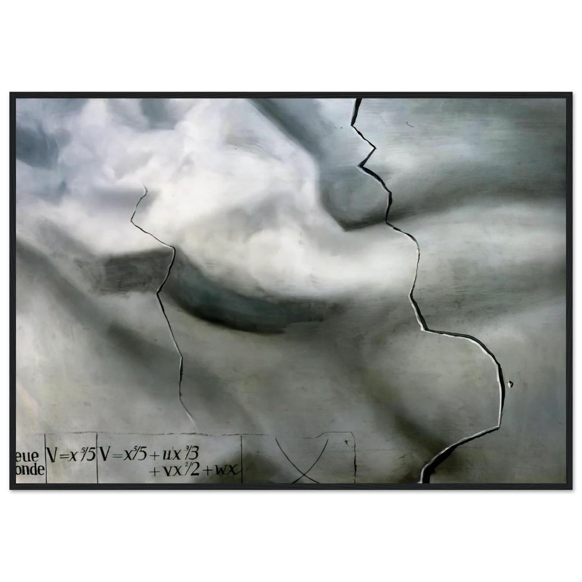 TOPOLOGICAL ABDUCTION OF EUROPE HOMAGE TO RENE THOM Framed Poster | Salvador Dali Framed Prints Wall Art | Salvador Dali Store