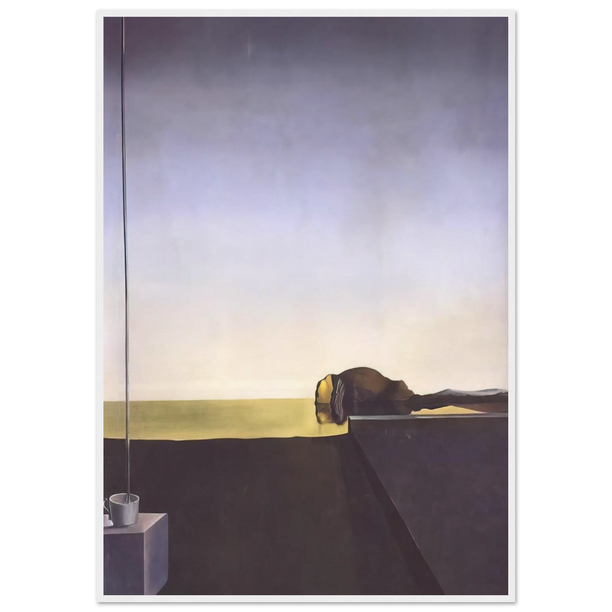 THE TRUE PAINTING OF THE ISLE OF THE DEAD BY ARNOLD B%C3%B6CKLIN AT THE HOUR OF THE ANGELUS Framed Poster | Salvador Dali Framed Prints Wall Art | Salvador Dali Store