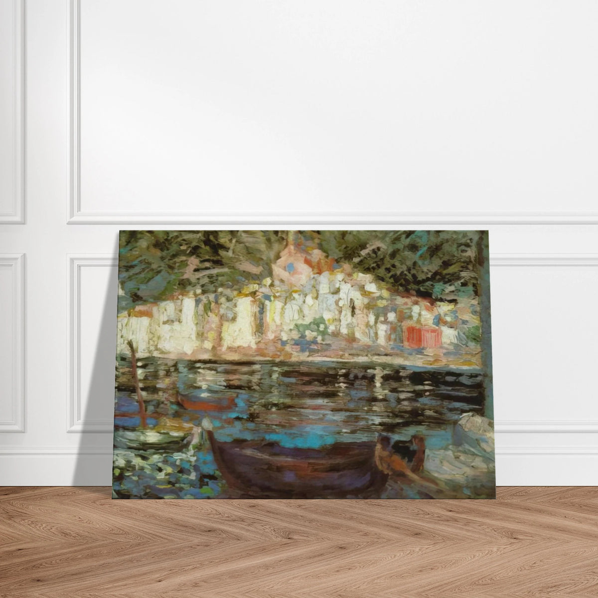 VIEW OF CADAQUES FROM PLAYA POAL Canvas | Salvador Dali Canvas | Salvador Dali Store
