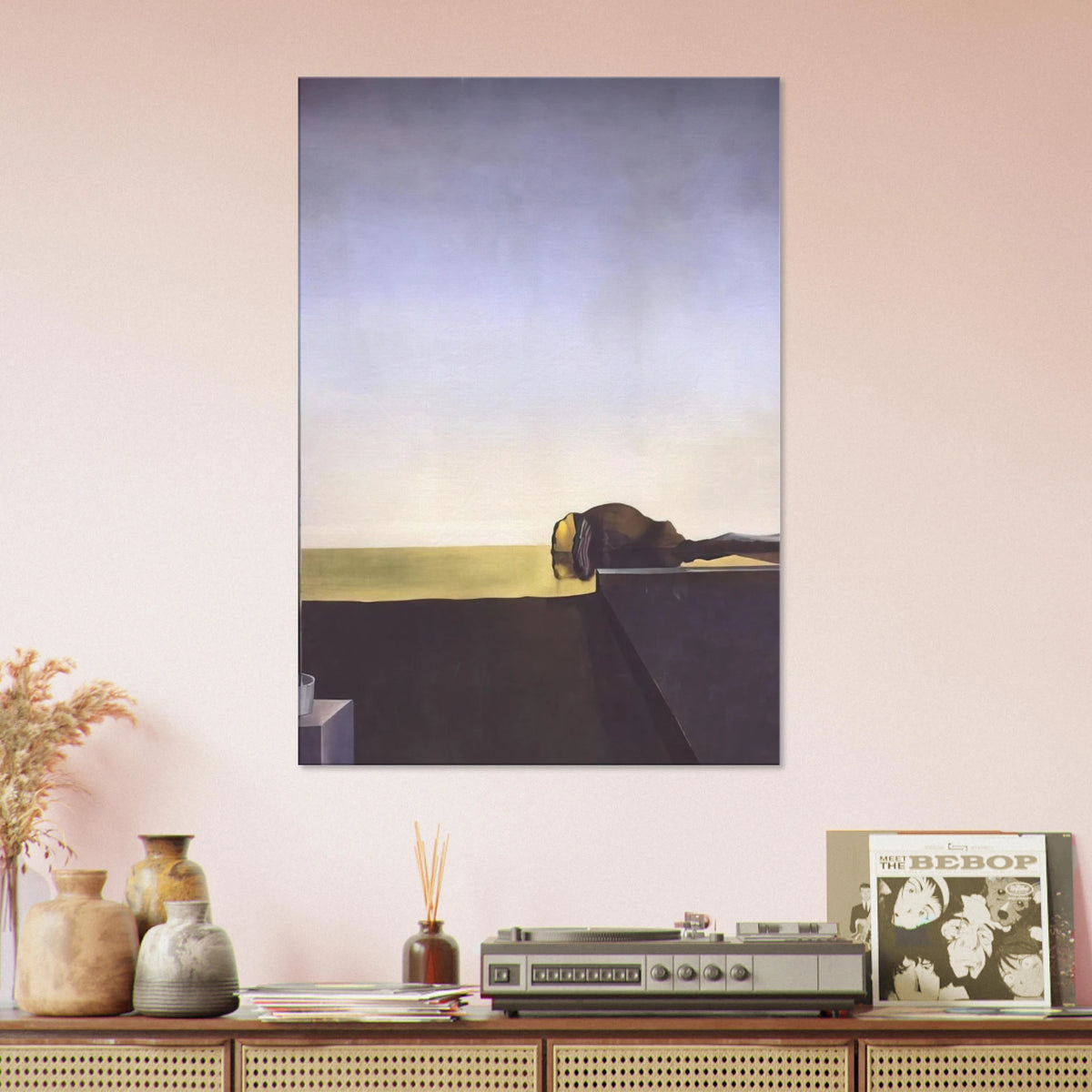 THE TRUE PAINTING OF THE ISLE OF THE DEAD BY ARNOLD B%C3%B6CKLIN AT THE HOUR OF THE ANGELUS Canvas | Salvador Dali Canvas | Salvador Dali Store