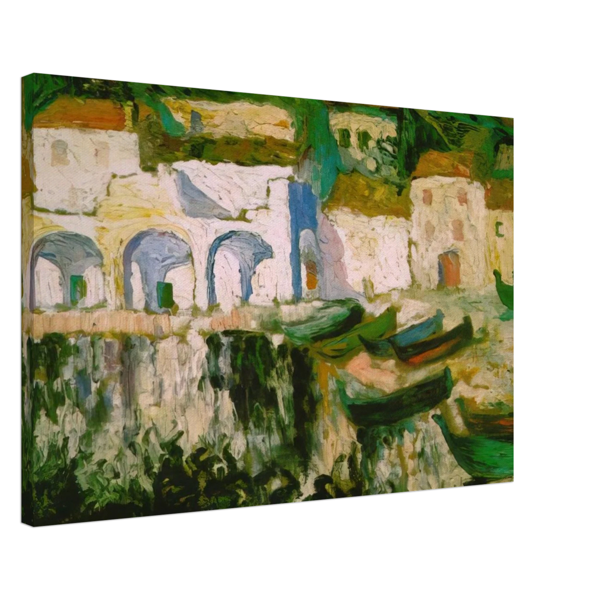 VIEW OF PORTDOGUE PORT ALUGER Canvas | Salvador Dali Canvas | Salvador Dali Store