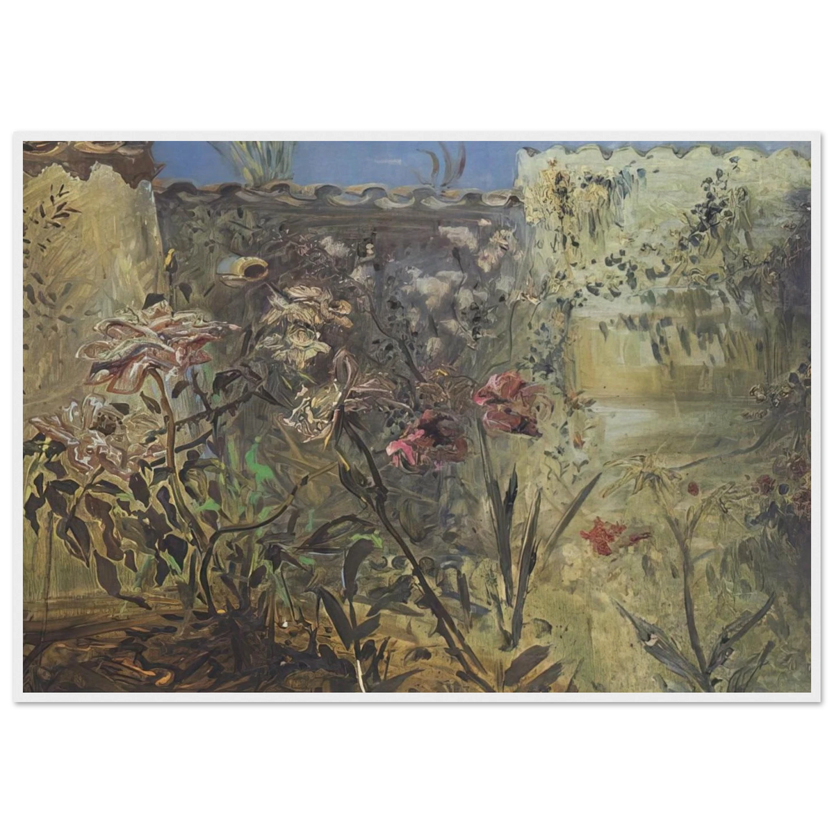 THE PATIO OF PORT LLIGAT Framed Poster | Salvador Dali Framed Prints Wall Art | Salvador Dali Store