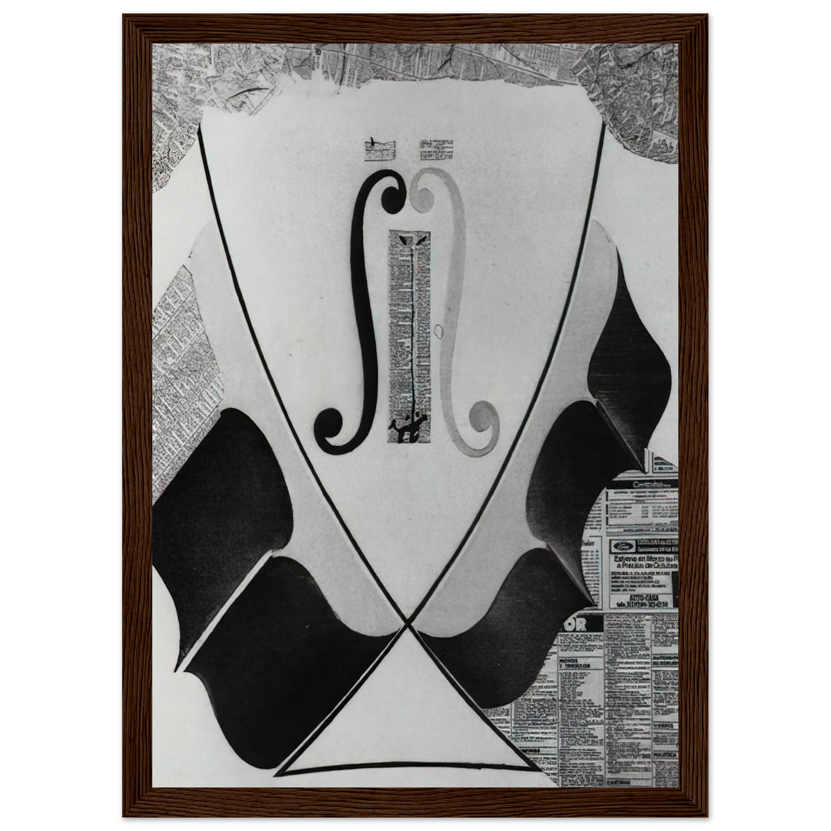 UNTITLED HEAD OF A SPANISH NOBLEMAN FASHIONED BY THE CATASTROPHE MODEL FROM A SWALLOW S TAIL Framed Poster | Salvador Dali Framed Prints Wall Art | Salvador Dali Store