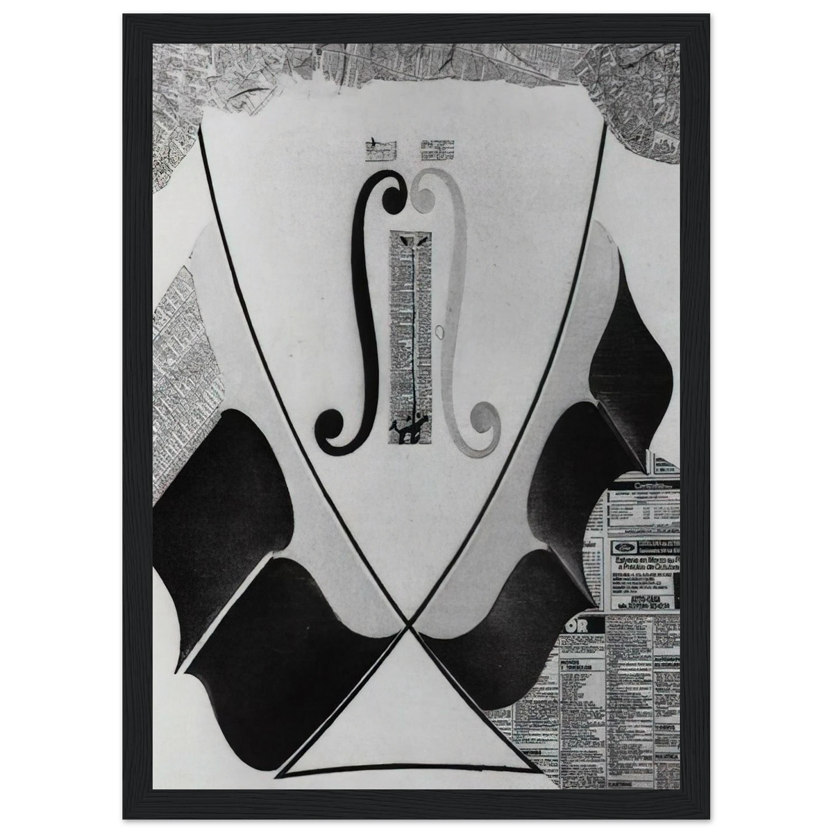 UNTITLED HEAD OF A SPANISH NOBLEMAN FASHIONED BY THE CATASTROPHE MODEL FROM A SWALLOW S TAIL Framed Poster | Salvador Dali Framed Prints Wall Art | Salvador Dali Store