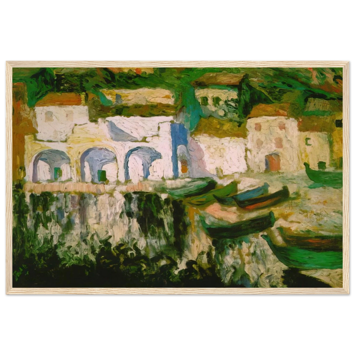 VIEW OF PORTDOGUE PORT ALUGER Framed Poster | Salvador Dali Framed Prints Wall Art | Salvador Dali Store