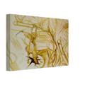 BED AND BEDSIDE TABLE FEROCIOUSLY ATTACKING A CELLO Canvas | Salvador Dali Canvas | Salvador Dali Store