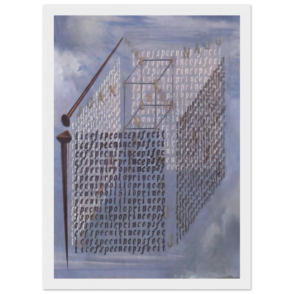 A PROPOS OF THE TREATISE ON CUBIC FORM BY JUAN DE HERRERA Framed Poster | Salvador Dali Framed Prints Wall Art | Salvador Dali Store