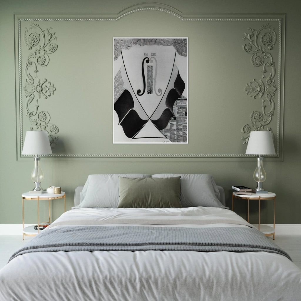 UNTITLED HEAD OF A SPANISH NOBLEMAN FASHIONED BY THE CATASTROPHE MODEL FROM A SWALLOW S TAIL Framed Poster | Salvador Dali Framed Prints Wall Art | Salvador Dali Store