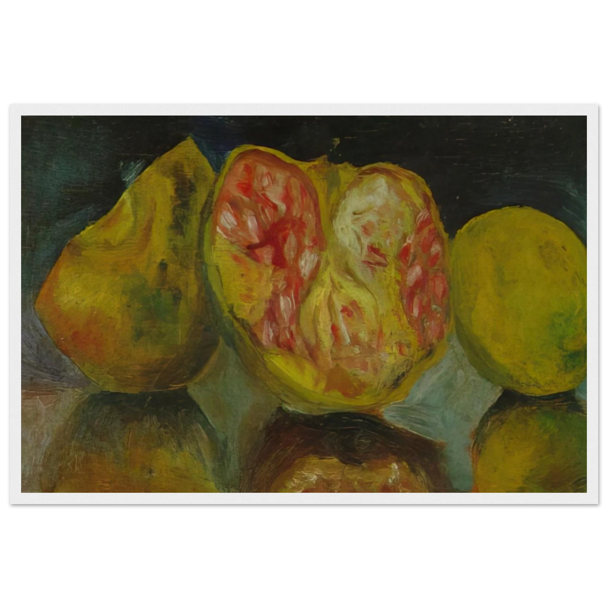 STILL LIFE POMEGRANATES Framed Poster | Salvador Dali Framed Prints Wall Art | Salvador Dali Store
