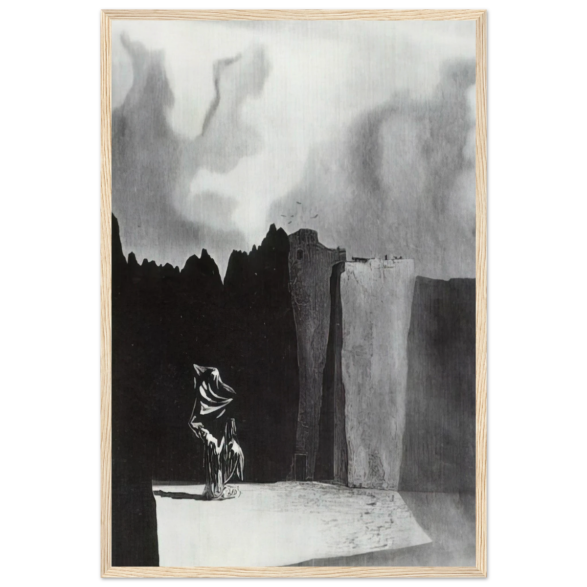 WEST SIDE OF THE ISLE OF THE DEAD Framed Poster | Salvador Dali Framed Prints Wall Art | Salvador Dali Store