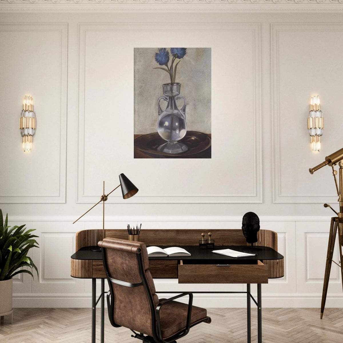 THE VASE OF CORNFLOWERS Canvas | Salvador Dali Canvas | Salvador Dali Store