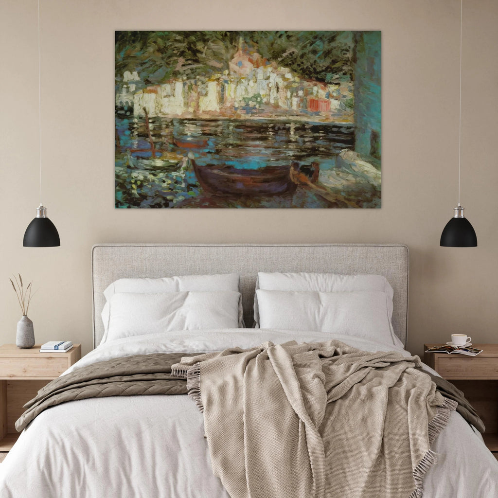 VIEW OF CADAQUES FROM PLAYA POAL Poster | Salvador Dali Poster | Salvador Dali Store