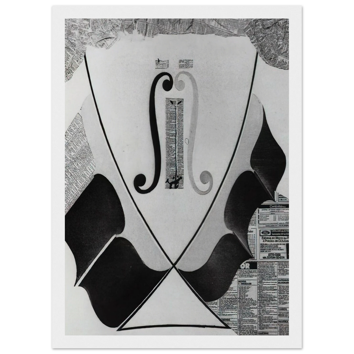 UNTITLED HEAD OF A SPANISH NOBLEMAN FASHIONED BY THE CATASTROPHE MODEL FROM A SWALLOW S TAIL Framed Poster | Salvador Dali Framed Prints Wall Art | Salvador Dali Store