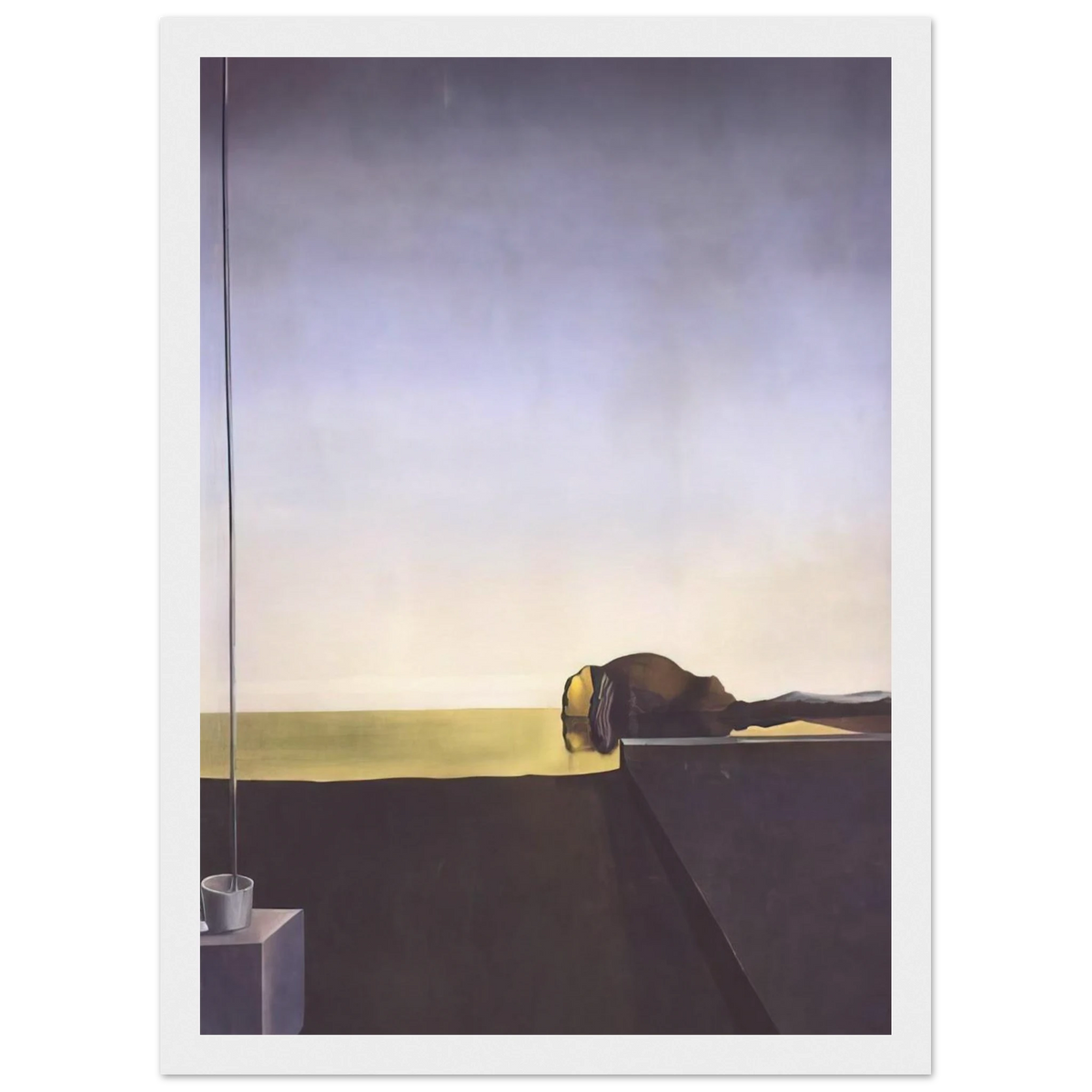 THE TRUE PAINTING OF THE ISLE OF THE DEAD BY ARNOLD B%C3%B6CKLIN AT THE HOUR OF THE ANGELUS Framed Poster | Salvador Dali Framed Prints Wall Art | Salvador Dali Store
