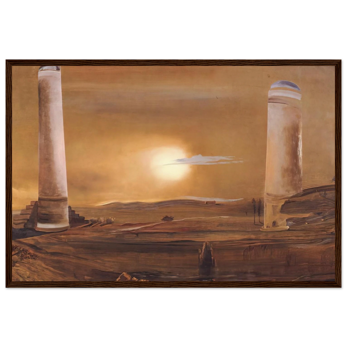 THE TOWERS Framed Poster | Salvador Dali Framed Prints Wall Art | Salvador Dali Store
